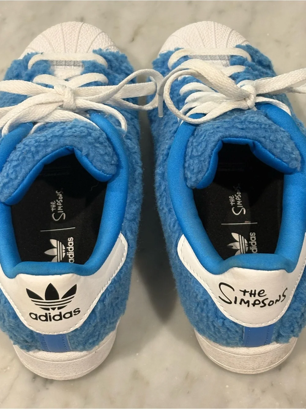 Adidas Superstar x The Simpsons Marge Blue Fuzzy Kids Shoes Size 4 Womens 5.5